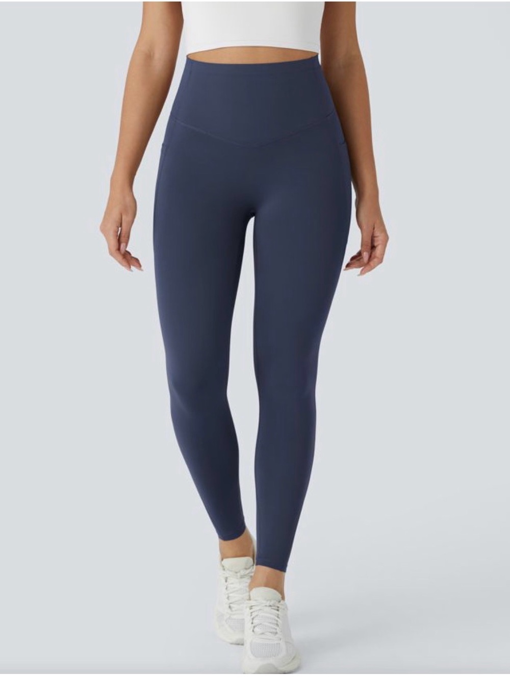 High-Waist Navy Leggings